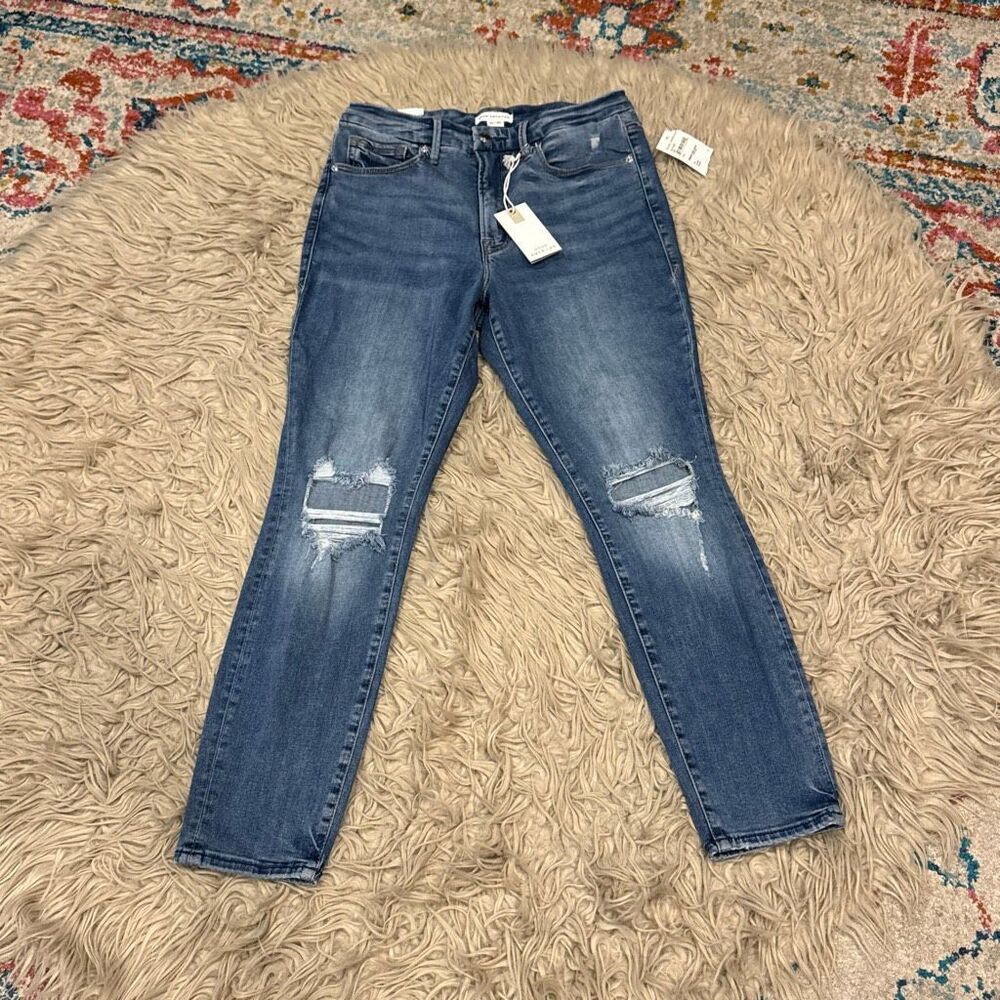 NWT Good American good legs crop jeans size 10/30